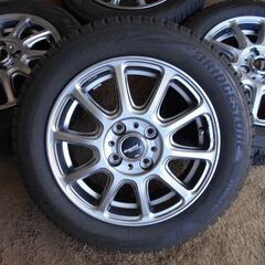 🌟美品‼️社外14インチアルミ&スタッドレスタイヤ4本セット☆155/65R14☆14×4.5J☆4×100🌟の画像