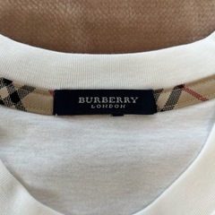 未使用BURBERRYバーバリー白色メンズTシャツ無地綿コットン100％日本製男性用紳士服紳士衣類ユニセックス男女兼用レディースの画像