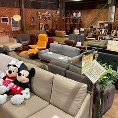 【愛品館 市原店】2人掛けソファ合皮張り（黒）の画像