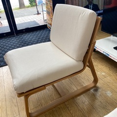 🤎北欧風🤎無印良品 ソファチェア ダイニングチェア MUJI オーク材 ゆったり リビング インテリア 1人掛けソファ 椅子 NO.2439Fの画像