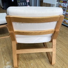 🤎北欧風🤎無印良品 ソファチェア ダイニングチェア MUJI オーク材 ゆったり リビング インテリア 1人掛けソファ 椅子 NO.2439Fの画像