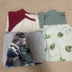 キッズ110～130cm水着 adidasズボン H＆MTシャツの画像