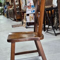 E19④★同等品★ダイニングチェア 1人掛け 木製 イス オーク 無垢材 W45cm シック 上品 シンプル 重厚感の画像