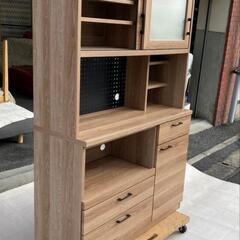 ★北九州、福岡市周辺配送可  【ナフコ21スタイル】レンジボード ［ロイ1150 Pボード］ 食器棚  キッチン収納  💳自社配送時🌟代引き可💳※現金、クレジット、スマホ決済対応※   【配達は要決済前問い合わせ】の画像
