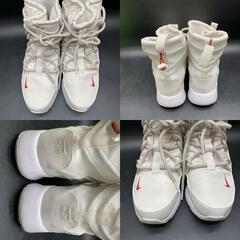 NIKE　ナイキ　タンジュン ハイライズ　ウィメンズ23cm　白ホワイト×レッドナイキマーク　防水　ショートブーツ　ハイカットスニーカーの画像