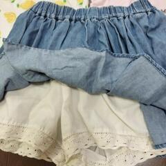 女の子　夏服　130  140  半袖Tシャツ　キュロットの画像