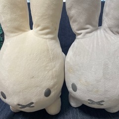 ミッフィー　ぬいぐるみ　グレー　ホワイトの画像