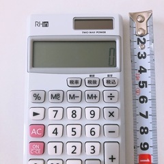 【ほぼ新品】RI-in SL-5220WL ソーラー式　電卓 12桁表示　計算機 電池不要　手帳サイズの画像