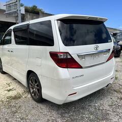【車検無し】H20 アルファード 純正ナビ・フリップダウンモニター・ETC 両側パワースライドドア付社外アルミの画像