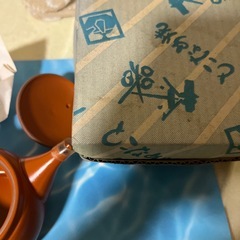 常滑焼 花柄急須の画像