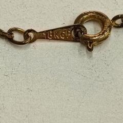 0819-089 ネックレス 18金メッキ トップに5石の画像
