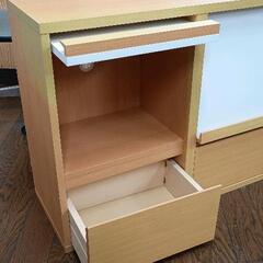 0819-030 収納棚　引き出し　扉付き　ヤケありの画像
