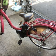 地域限定送料無料　ブリヂストン　アシスタ　新基準　子供乗せ　12,8AH　ピンク　ナチュラ　ビビ　神戸市　電動自転車　の画像