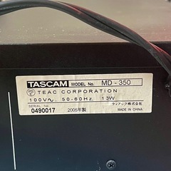 TASCAM MD-350 タスカム　業務用MDプレーヤーの画像