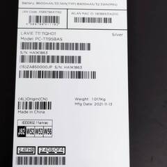 NEC LAVIE T11 11QHD1/PC-T1195BAS/128GB/タブレット/Androidの画像