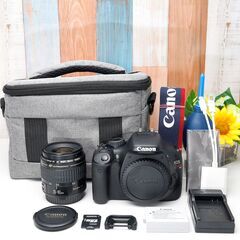 【全国送料無料】 Canon EOS Kiss X4✨ カメラバッグ付き✨ ショット数わずか!! スマホ転送OK レンズセット ズームセット✨ 届いたらすぐに使えます✨ キヤノン キャノンの画像