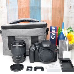 【全国送料無料】 Canon EOS Kiss X4✨ カメラバッグ付き✨ ショット数わずか!! 望遠レンズセット ズームセット✨ 届いたらすぐに使えます✨ キヤノン キャノンの画像