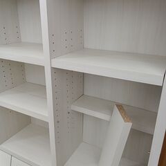 ★リユースのサカイ日立店★HJ7466 中村敬木工 本棚 ナチュラルホワイト H180×D30×W90 クリーニング済み の画像