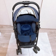 アップリカ ベビーカー カルーンエアーAB カラフルドット ネイビーの画像