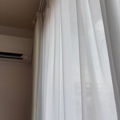 カーテンの下の白いカーテン😁の画像