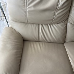 大塚家具　電動リクライニング　ソファ　3人掛け　ベージュの画像