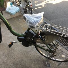 地域限定送料無料　ヤマハ　パス　ナチュラXLスーパー　12,3AH　子供乗せ　緑　アシスタ　ビビ　神戸市　電動自転車　の画像