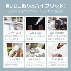 【2021年製】モダンデコ　AND・DECO　多機能ハイブリッド加湿器　専用リモコン付の画像