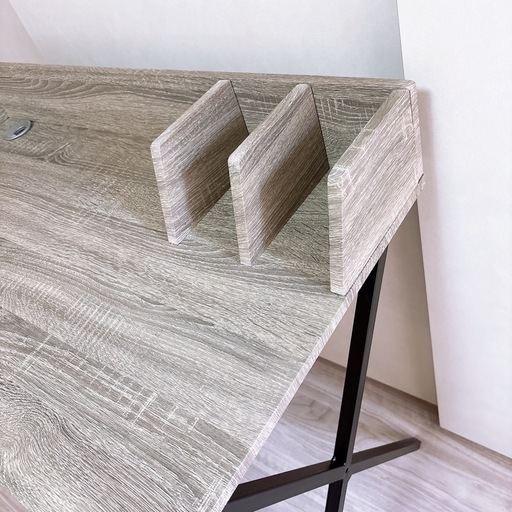 ドウシシャ] デスク グレー 幅90×奥行50×高さ84cm パーソナルデスク