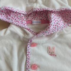 ミキハウス　ポンチョ　0〜1歳用　美品　女の子用　ベビー　子供服の画像