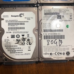 ノート用HDD 9個の画像