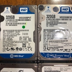 ノート用HDD 9個の画像