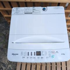 2019年製 4.5kg ハイセンス洗濯機の画像