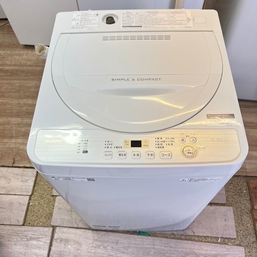 配送設置0円で??洗濯機分解洗浄済み✨✨5.5kg‼️