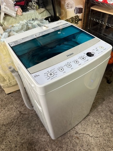 ハイアール 4.5kg 全自動洗濯機 ホワイトHaier JW-C45A-W