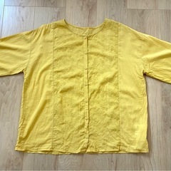 【未着用】花柄刺繍🌼/7分袖/綿100%の画像