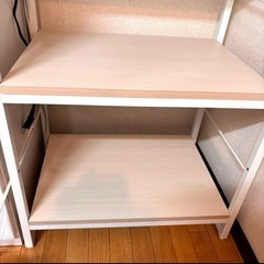 ニトリ シェルフ ファル 1659 ホワイト 木目 160㎝の画像