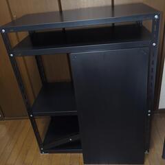 【引取りに来て頂ける方限定】スチールラック　幅88.5cm　奥行45.5cm　高さ104.5cm　5段ラック　軽量棚　収納棚　収納ラック　ブラックの画像