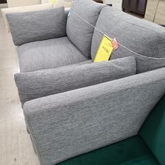 J1329【リユースのサカイ柏店】二人掛けソファ　グレー　クリーニング済み　の画像
