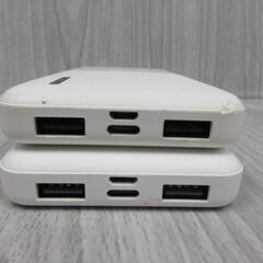 ( M-778 )モバイルバッテリー HD-MB10000TAWH-PP 10000mAh USB Type-B Type-C ホワイト 白 PSEマーク認証 中古 動作確認済みの画像