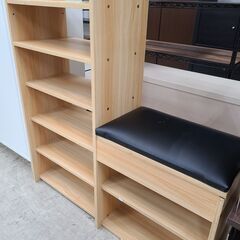 J1330【リユースのサカイ柏店】ベンチ付シューズラック　クリーニング済みの画像