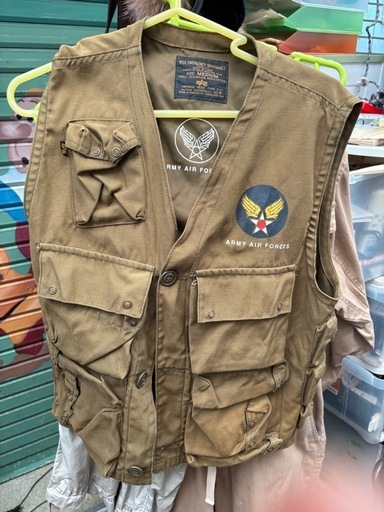 90s ALPHA ミリタリーベスト AIRFORCEデッドストック USA製