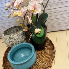植木鉢 造花　の画像
