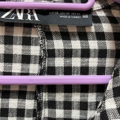 ZARA ギンガムチェック　シャツの画像