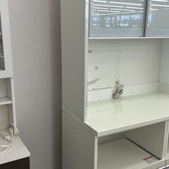 ★リユースのサカイ千葉中央店★期間限定割引有  レンジボード ホワイト H200×D51×W101 クリーニング済み TC4254の画像
