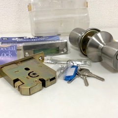 【未使用保管】 アルファ 玄関ドア錠 WR-147 ステンレス製ドアノブ カギ3本付の画像
