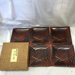 ☆ドリーム2号館☆ 山中塗　角皿5枚の画像