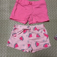 ①女の子ショートパンツ90半ズボンの画像