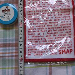 SMAP　МIJ　ハンドタオル＆非売品　缶小物入れ？の画像