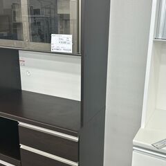 ★リユースのサカイ千葉中央店★期間限定割引有 松田家具 レンジボード ブラウン H200×D49×W89 クリーニング済み TC4261の画像