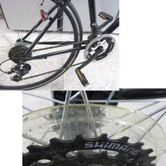 ロードバイク 14段変速 700×28c 補助ブレーキ付 軽量 初心者 ブラック 700C 自転車 札幌市北区屯田の画像